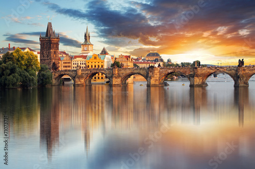 Naklejka dekoracyjna Prague - Charles bridge, Czech Republic