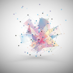 Poster - abstract colored background, triangle design vector illustration