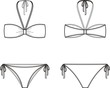 Vector illustration of women's bikini
