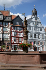 Canvas Print - Marktplatz und Rathaus in Butzbach