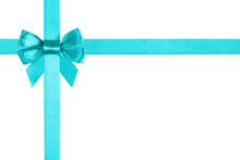 Turquoise Blue Ribbon Bow For Packaging