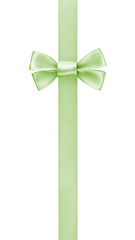 vertical border with light green color ribbon bow