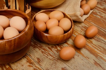 Canvas Print - Eggs on the table