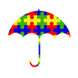 Autism umbrella puzzle pieces