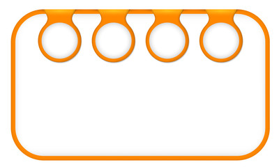 Poster - orange text frame for any text