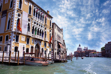 Wall Mural - Famous Grand Canal and Palaces in Venice, Italy