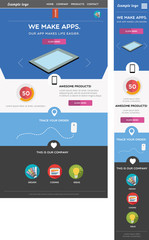Wall Mural - Responsive web template - including mobile and desktop version