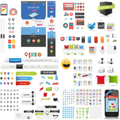 Wall Mural - Huge collection of web graphics