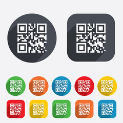 Poster - Qr code sign icon. Scan code symbol.