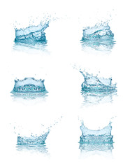 water splash drop blue liquid