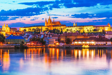 Evening Scenery Of Prague, Czech Republic