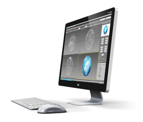 Aufkleber - Professional desktop computer workstation