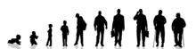 Vector Silhouette Of People.