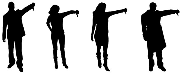 Poster - Vector silhouette of people.