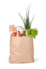 Wall Mural - Paper bag with food