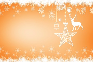 Poster - Composite image of fir tree forest and snowflakes