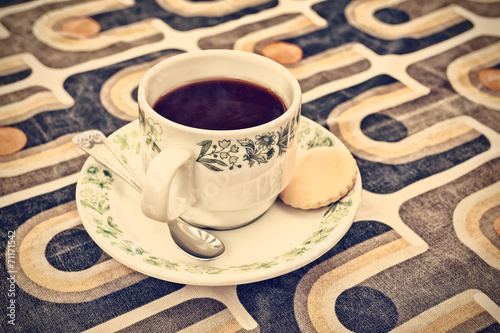 Fototapeta na wymiar Retro styled image of a cup of coffee