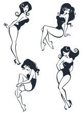 Pinup Girls In Different Poses