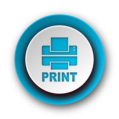Aufkleber - printer blue modern web icon on white background