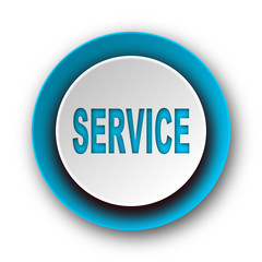 service blue modern web icon on white background