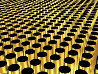 Poster - Rods of gold with black ends