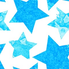 Sticker - Seamless watercolor stars pattern.