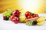 Fototapeta Kuchnia - Fruits, vegetables, fruit juices, vegetable juices, healthy food