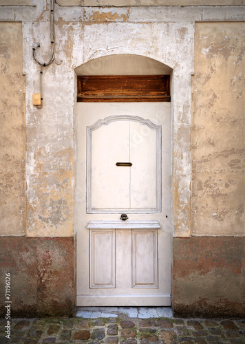 Naklejka nad blat kuchenny White door