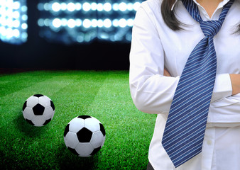 Wall Mural - plan of soccer manager at soccer field