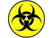 biohazard symbol label yellow isolated