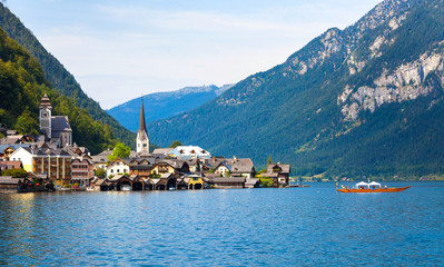 Panoramic view of Hallstatt village