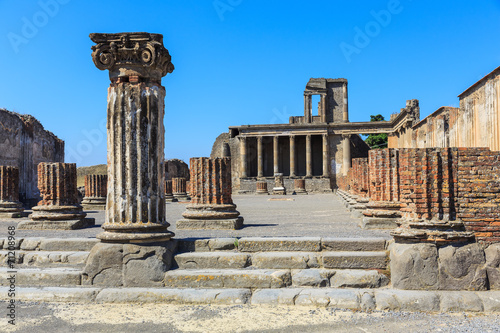 Plakat Wnętrze Bazyliki Pompejów, Neapol, Włochy