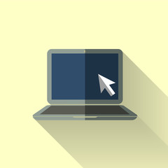 Wall Mural - colorful flat design laptop icon