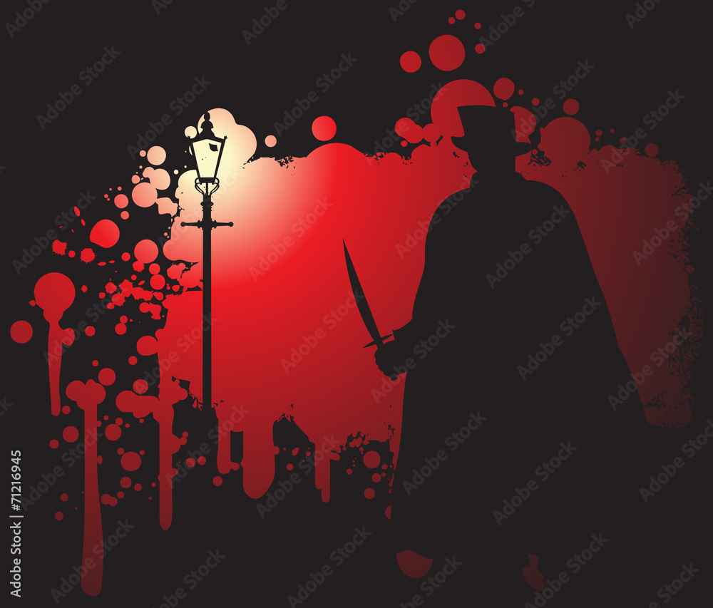 Jack Th Ripper In The Light, Grunged Stock Vector | Adobe Stock