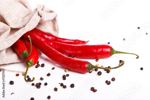 Naklejka - mata magnetyczna na lodówkę Red chili pepper