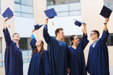 Sticker - group of smiling students in mortarboards