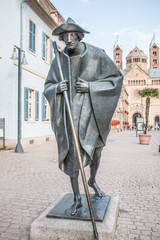 Sticker - Statue Jakobspilger in Speyer