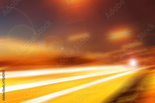 Fotografía Abstract image of night lights in city at night