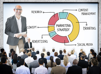 Canvas Print - Business People in a Marketing Strategy Seminar
