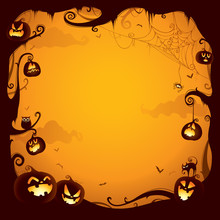 Halloween Pumpkin Border For Design