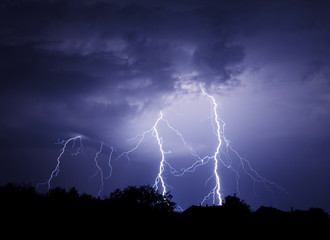 Wall Mural - lightning bolt strike