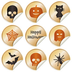 Poster - halloween stickers