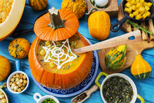 Halloween Party,  Traditional Seasonal Pumpkin Soup