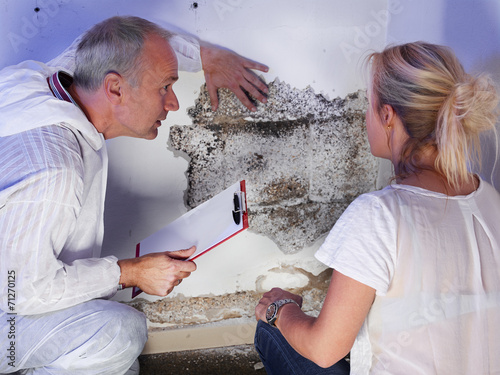 Fotografie, Obraz Pest controler vysvětluje něco, co k zákazníkovi