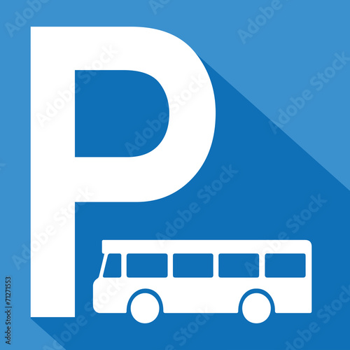 Logo parking bus, car, autocar. Vecteur Stock | Adobe Stock