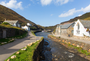 Sticker - River Valency Boscastle North Cornwall uk blue sky