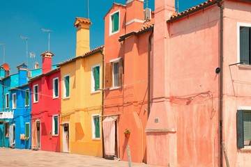 Wall Mural - Burano (Venice island) colorful town in Italy