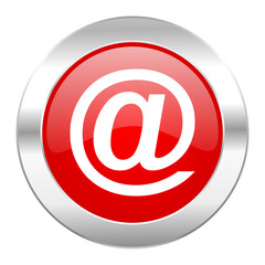 Poster - email red circle chrome web icon isolated
