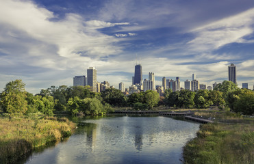 Poster - Chicago Downtown skyline