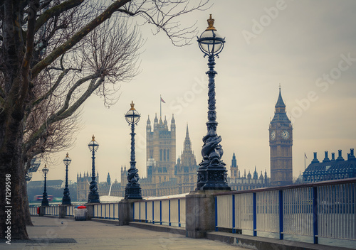 Naklejka ścienna Big Ben and Houses of parliament, London